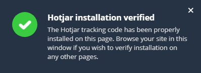 verificar instalação do hotjar